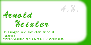 arnold weixler business card